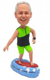 Custom surfing bobblehead surfer