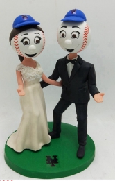 Custom Mets baseball cake topper bobblehead