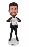 Custom bobblehead gift for groomsmen with shirt open  Custom bobblehead gift for groomsmen with shirt open