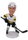 Custom Hockey Player Bobblehead with Stick, Personalized Ice Hockey Figurine Custom Hockey Player Bobblehead with Stick, Personalized Ice Hockey Figurine