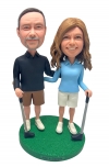 Custom golf couple bobbleheads Custom golf couple bobbleheads