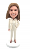 Custom Businesswoman Bobblehead Personalized Professional Lady Figurine Custom Businesswoman Bobblehead Personalized Professional Lady Figurine