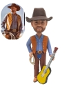 Custom bobblehead cowboy with guitar
