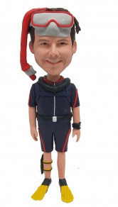 Custom bobblehead scuba diver