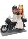 Custom Wedding Motorcycle Bobblehead - Personalized Couple Gift