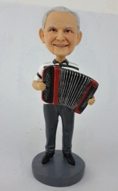 Custom bobblehead playing Accordion