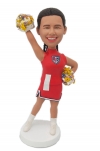 Custom cheerleader bobblehead made from photos