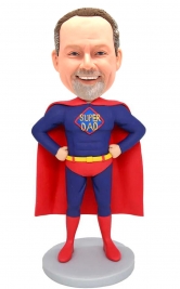 Custom super dad bobblehead for father