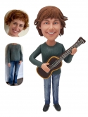 Custom bobblehead doll with ukulele gift for wife