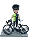 Custom Cyclist Bobblehead with Road Bike, Personalized Handmade Biker Figurine Custom Cyclist Bobblehead with Road Bike, Personalized Handmade Biker Figurine