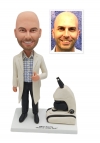 Personalized Scientist Bobblehead with Microscope