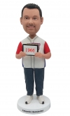 Custom Bobblehead Man Holding Year Sign - Personalized Birthday Gift Custom Bobblehead Man Holding Year Sign - Personalized Birthday Gift